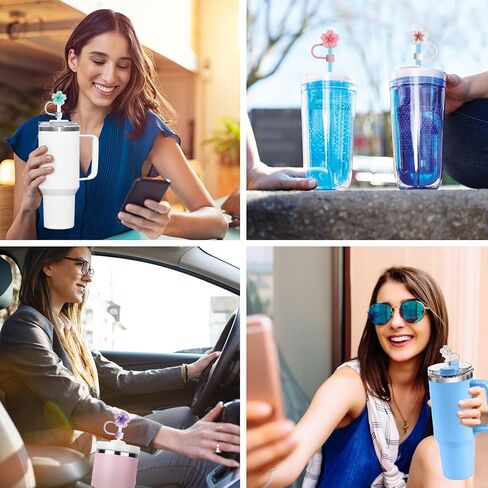 تغطي القش غطاء مناسب لكأس ستانلي ، قبعات سليكون قش سليكون 8pcs متوافقة مع stanley 30 و 40 أوقية من البهلوان ، أغطية قش شرب 10 مم مناسبة لإكسسوارات كوب ستانلي in Kuwait