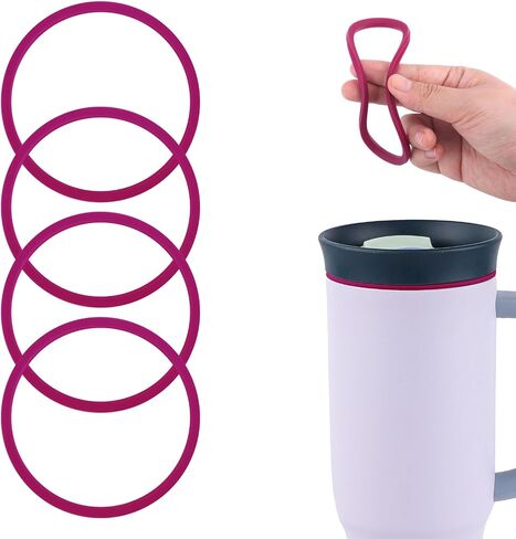 استبدال طوقا 4pcs لأوهالا 40oz tumbler ، السيليكون o حلقة ماء زجاجة حلقة ختم غطاء قطع الغيار بقطع البديل المتوافقة مع كوب أوليا 40oz من الفولاذ المقاوم للصدأ (رمادي) in Saudi Arabia