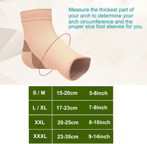 جوارب ضغط أخمصي 1PAIR ، جوارب الكاحل للتخفيف من أخمصي ، دعم القوس ، القدم (E ، L XXL) in Kuwait
