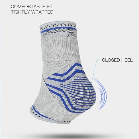 1 Pcs Ankle Support Bandage Compression Sleeve Breathable for Basket Foot Sports Socks(Medium) in Saudi Arabia