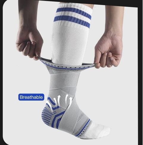 1 Pcs Ankle Support Bandage Compression Sleeve Breathable for Basket Foot Sports Socks(Medium) in Saudi Arabia