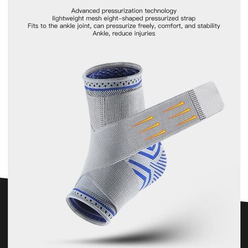 1 Pcs Ankle Support Bandage Compression Sleeve Breathable for Basket Foot Sports Socks(Medium) in Saudi Arabia
