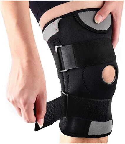 Neoprene Elastic Opening Adjustable Basketball Kneepad Knee Protector Support Pad Brace(L) in Saudi Arabia