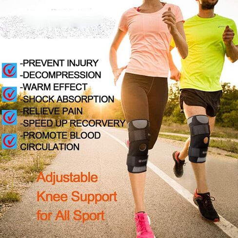 Neoprene Elastic Opening Adjustable Basketball Kneepad Knee Protector Support Pad Brace(L) in Saudi Arabia
