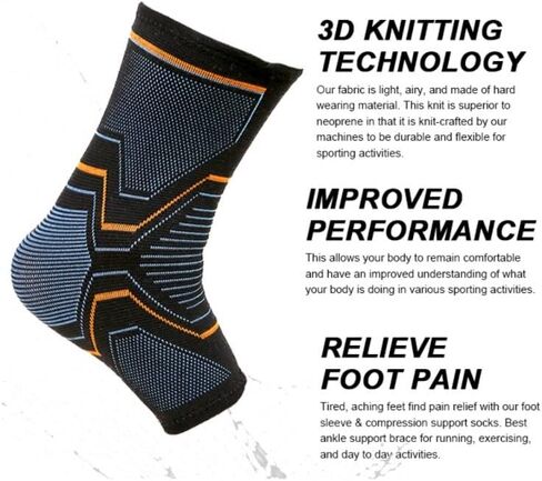 Elastic Knitted Sports Ankle Support Brace For Cycling Yoga Basketball Volleyball Men Women Foot Joint Ankle Protector(Small) in Kuwait
