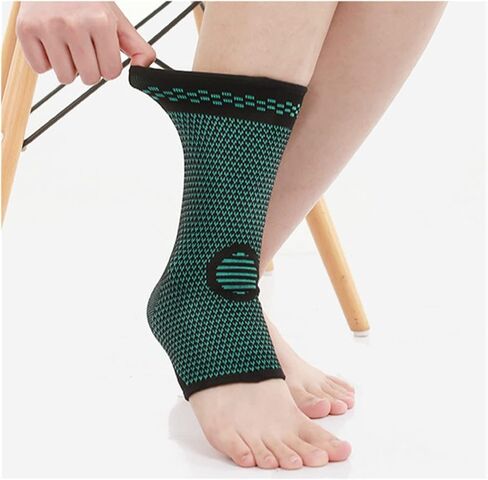 1pcs Knitted Sports Ankle Brace Compression Sleeve Breathable Ankle Support Guard for Basketball Badminton Mountaineering(Small) in Saudi Arabia