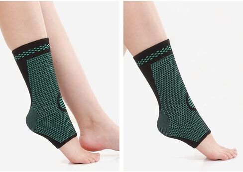 1pcs Knitted Sports Ankle Brace Compression Sleeve Breathable Ankle Support Guard for Basketball Badminton Mountaineering(Small) in Saudi Arabia
