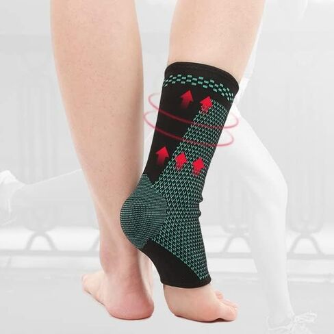 1pcs Knitted Sports Ankle Brace Compression Sleeve Breathable Ankle Support Guard for Basketball Badminton Mountaineering(Small) in Saudi Arabia