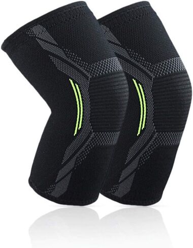Elastic Knee Pads Nylon Sports Fitness Kneepad Protective Gear Brace Support Running Basketball Volleyball Knee Pads(XL) in Kuwait