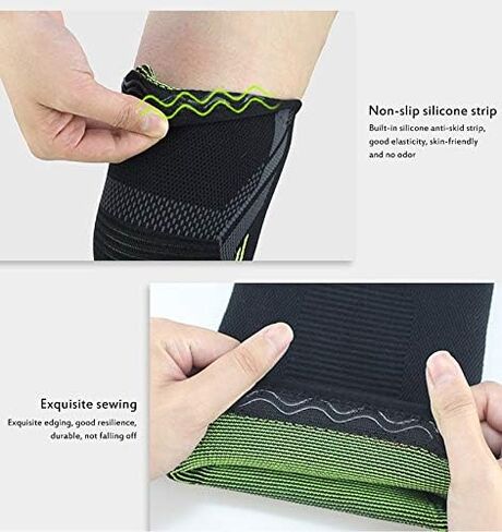 Elastic Knee Pads Nylon Sports Fitness Kneepad Protective Gear Brace Support Running Basketball Volleyball Knee Pads(XL) in Kuwait