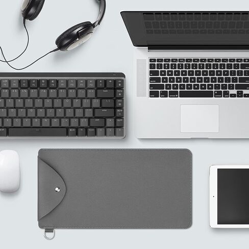 لوحات مفاتيح Geekria Ultra Slim Slim ، متوافقة مع Melgeek O2 ، Flow Lite 84 ، Logitech MX Mechanical Mini ، Lofree Flow84 ، Iqunix MQ80 ، حقيبة سفر واقية من الجلد النباتي (رمادي داكن) in Saudi Arabia