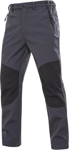 DEWBU Heated Pants for Men with 12V Battery Pack Fleece Lined Outdoor Softshell Pants Electric Heating Trousers in Saudi Arabia