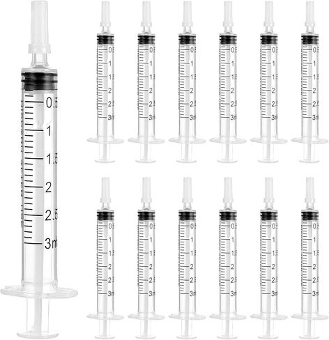 3 مل من المحقنة بدون إبرة 12pcs محاقن للسائل مع محاقن الغطاء عن طريق الفم للطب لتغذية الحبر الأساسية في مختبرات إعادة تعبئة حبر الزيت الصغيرة من أجل القياس الدقيق والتوصل in Saudi Arabia