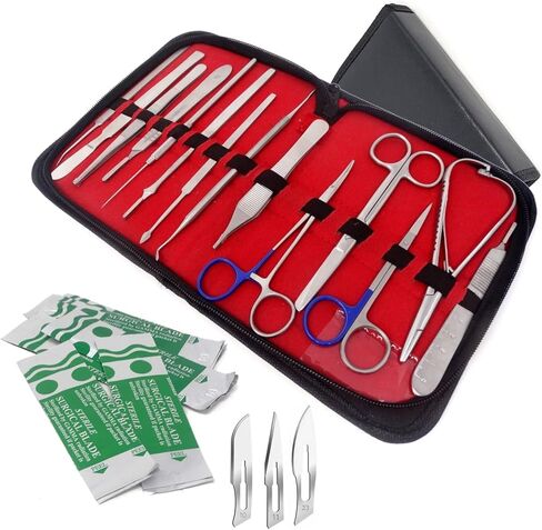 Premium A2Zscilab 44 Pitch Instruments Kit Beterinary Scissors Feedle Houndle Handle Handle Handle Handle Calcpel ، الفولاذ المقاوم للصدأ جميعًا في واحد in Saudi Arabia