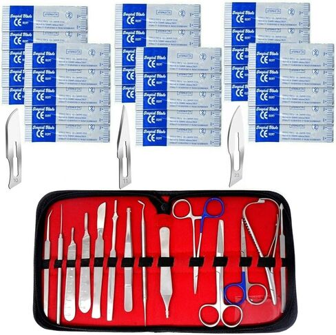 Premium A2Zscilab 44 Pitch Instruments Kit Beterinary Scissors Feedle Houndle Handle Handle Handle Handle Calcpel ، الفولاذ المقاوم للصدأ جميعًا في واحد in Saudi Arabia