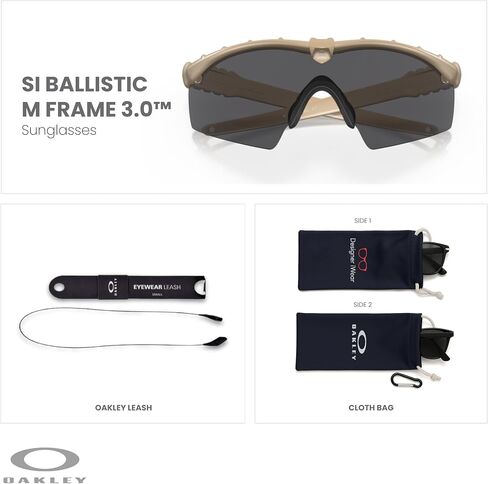 Oakley OO9146 Si Ballistic M Frame 3.0 Shield Sunglasses For Men + BUNDLE Leash ++BUNDLE with ACCESSORY EYEWEAR KIT in Saudi Arabia