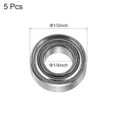 UXCELL 5PCS SR188ZZ كرة مقاوم للصدأ محمل 1/4 "× 1/2" × 3/16 "محامل محمية مزدوجة (ABEC3) in Saudi Arabia