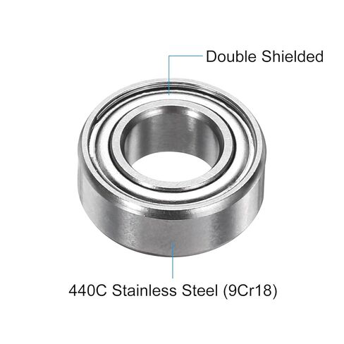 UXCELL 5PCS SR188ZZ كرة مقاوم للصدأ محمل 1/4 "× 1/2" × 3/16 "محامل محمية مزدوجة (ABEC3) in Saudi Arabia