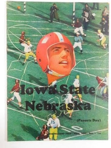 1953 Nebraska at Iowa State College Football Program 11/7/53 - College Programs in Saudi Arabia