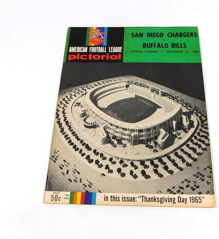 1965 Buffalo Bills في برنامج San Diego Chargers AFL لكرة القدم 11-25-65-برامج اتحاد كرة القدم الأميركي in Saudi Arabia