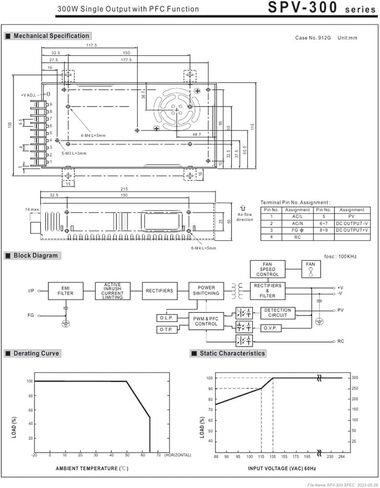 SPV-300-12/SPV-300-24/SPV-300-48 300W Single Output Power Supply(Spv-300-48) in Kuwait