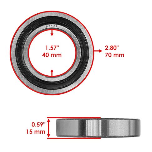 Caltric DG4070 A-1CS14 DG4070A DG4070-2RS Ball Bearing Rubber Sealed 40x70x15 in Kuwait