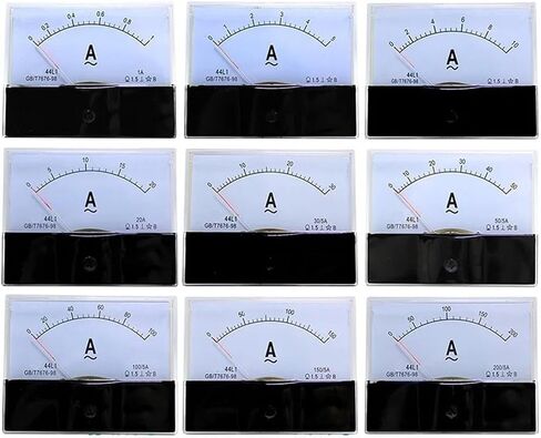 44L1 AC AMMETER ANALOG PANET POINTER 1A 3A 5A 10A 15A 20A 30A 50A 75A 100A 150A 300A 450A 500A 100 * 80 1PCS (1A) in Saudi Arabia