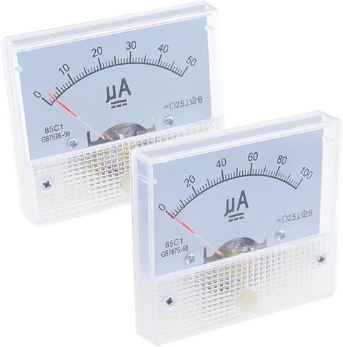85C1 AMMETER DC TANNASTER CARTER METER PONITER TYPE 50UA 100UA 200UA 300UA 400UA 500UA 1PCS (100UA) in Saudi Arabia