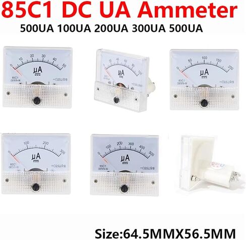 85C1 AMMETER DC TANNASTER CARTER METER PONITER TYPE 50UA 100UA 200UA 300UA 400UA 500UA 1PCS (100UA) in Saudi Arabia