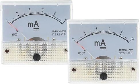 85C1-mA DC Amp Meters Analog Meter Panel Measuring Range 1mA 2mA 10mA 20mA 50mA 100mA 1Pcs(50MA) in Saudi Arabia