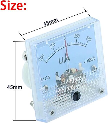 91C4-UA DC POINTER TYPE AMMETER 50A -0-100A 200A 300A Mechanics Mechanics Plate 1PCS (200UA-0-200UA) in Saudi Arabia