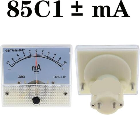 85C1 Milliammeter The Positive and Negative Ammeter Analog Panel Meter Amp Gauge ±1MA Etc 1Pcs(-5mA to 5mA) in Saudi Arabia