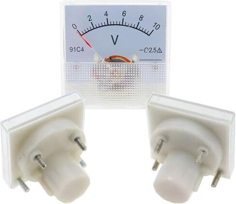 91C4-V DC Pointer Type Voltage Meter 3/5/10/15/20/30/50/100/150/250/450V Analog Mechanics Plate Table 1Pcs(20A) in Saudi Arabia
