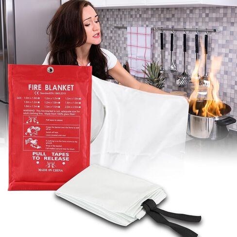 Fire Blanket Fire Blankets Emergency for Home and Kitchen 40"x40" Flame Suppression Fiberglass Fire Blankets in Saudi Arabia
