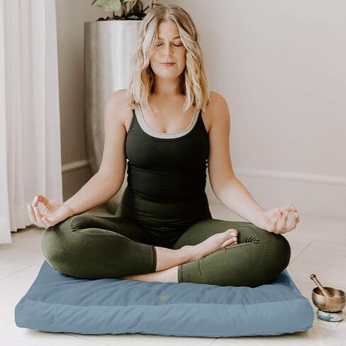 Florensi Meditation Mat Zabuton, Velvet Floor Cushions for Sitting, Meditation Cushions and Pillows with 100% Cotton Insert, Yoga Cushion for Women and Men in Kuwait