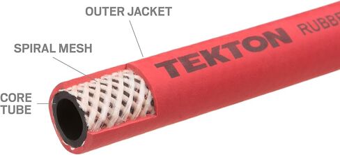Tekton 3/8 Inch I.D. × 10 أقدام من خرطوم الهواء من المطاط (250 رطل) | 46334 | صنع في الولايات المتحدة in Saudi Arabia