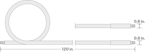Tekton 3/8 Inch I.D. × 10 أقدام من خرطوم الهواء من المطاط (250 رطل) | 46334 | صنع في الولايات المتحدة in Saudi Arabia