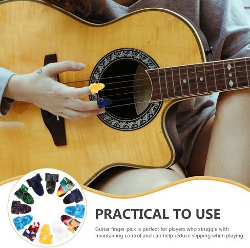 12pcs اختيارات إصبع الغيتار ، يختار أصابع الباص إكسسوارات للغيتار بانجوس هارب باس plectrum in Saudi Arabia