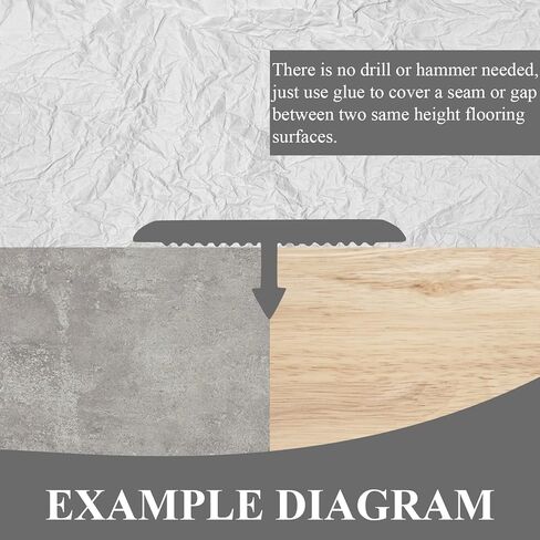 4Pcs Aluminum T-Molding Floor Transition Strip - 3.93ft x 0.8in for Joining Floor Gaps and Thresholds, Versatile Trim for Door Thresholds(Grey) in Kuwait