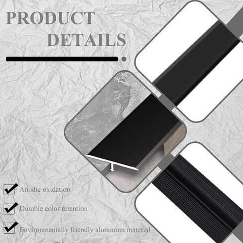 4Pcs Aluminum T-Molding Floor Transition Strip - 3.93ft x 0.8in for Joining Floor Gaps and Thresholds, Versatile Trim for Door Thresholds(Grey) in Kuwait