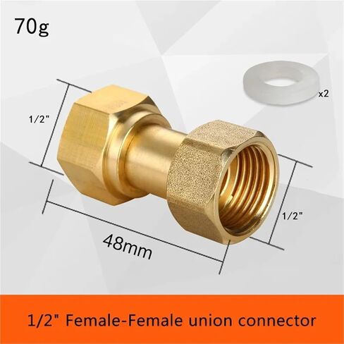 10pcs Copper Thickened L-Type Union Joint 1/2" 3/4" Female Male Thread Straight-Through Three-Way Water Pipe Gas Pipe Joint Fittings(WHITE) in Saudi Arabia