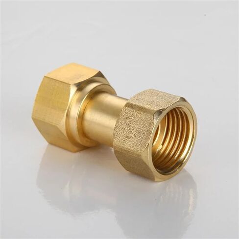 10pcs Copper Thickened L-Type Union Joint 1/2" 3/4" Female Male Thread Straight-Through Three-Way Water Pipe Gas Pipe Joint Fittings(WHITE) in Saudi Arabia