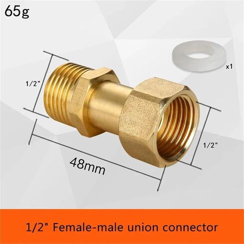10pcs Copper Thickened L-Type Union Joint 1/2" 3/4" Female Male Thread Straight-Through Three-Way Water Pipe Gas Pipe Joint Fittings(Bronze Yellow) in Saudi Arabia