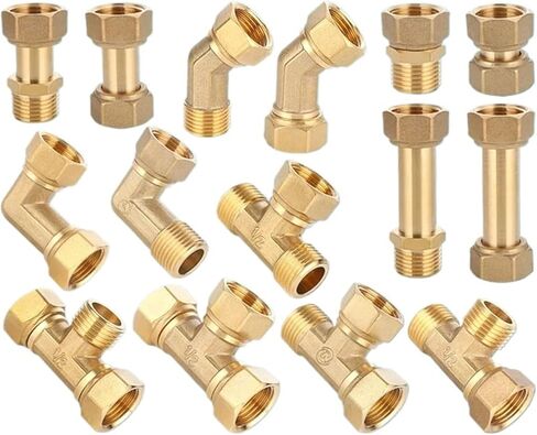 10pcs النحاس سميكة من نوع L-type مفصل 1/2 "3/4" من الذكور الخيط المستقيم-من خلال تجهيزات أنابيب غاز أنابيب غاز أنابيب المياه ثلاثية الاتجاه (رمادي) in Kuwait