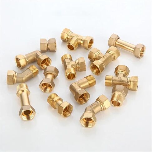 10pcs النحاس سميكة من نوع L-type مفصل 1/2 "3/4" من الذكور الخيط المستقيم-من خلال تجهيزات أنابيب غاز أنابيب غاز أنابيب المياه ثلاثية الاتجاه (رمادي) in Kuwait