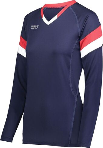 High Five Girls Truhit Tri-Color Long Sleeve Jersey M Navy/Graphite/White in Saudi Arabia