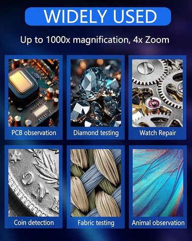 T Takmly Digital Microscope Camera Camera محمولة مكونة مكونة باليد مع الضوء ، مكونة من شاشة USB 2.0 بوصة للبالغين البالغين ، 200W بكسل ، تكبير 1000X ، متوافق مع Windows ، Mac OS in Kuwait