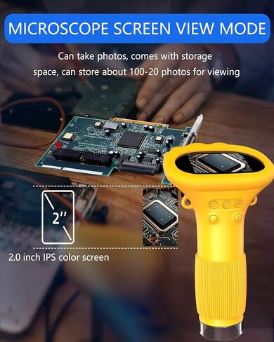 T Takmly Digital Microscope Camera Camera محمولة مكونة مكونة باليد مع الضوء ، مكونة من شاشة USB 2.0 بوصة للبالغين البالغين ، 200W بكسل ، تكبير 1000X ، متوافق مع Windows ، Mac OS in Kuwait