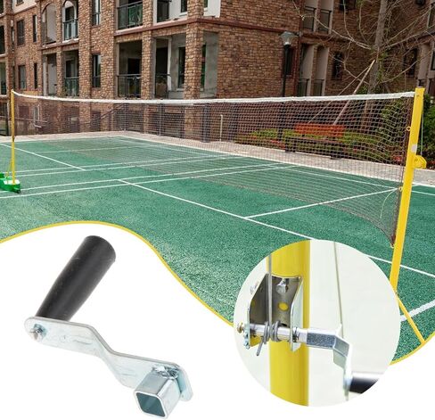 Metal Volleyball Net Tensioner Handle - Heavy Duty Hand Crank for Pole Accessories | 0.51" Square Drive Compatible w/Badminton & Tennis Nets (Metal & PP) in Kuwait