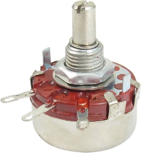 uxcell 4.7K ohm 2W Watt 6mm Round Shaft Rotary Taper Carbon Potentiometer WTH118 in Saudi Arabia